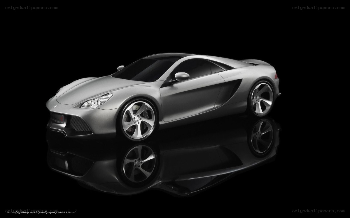 silver sports car on black
