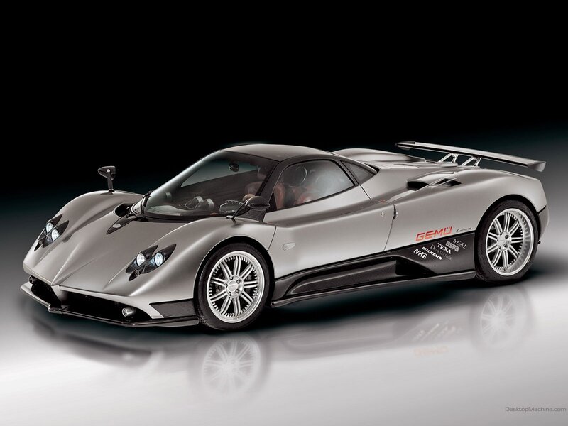 silver sports car on display