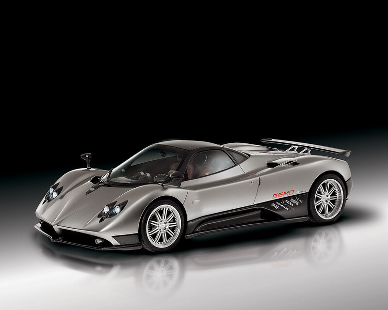 silver sports car on display