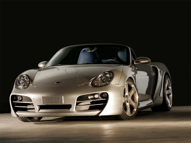 silver sports car on display