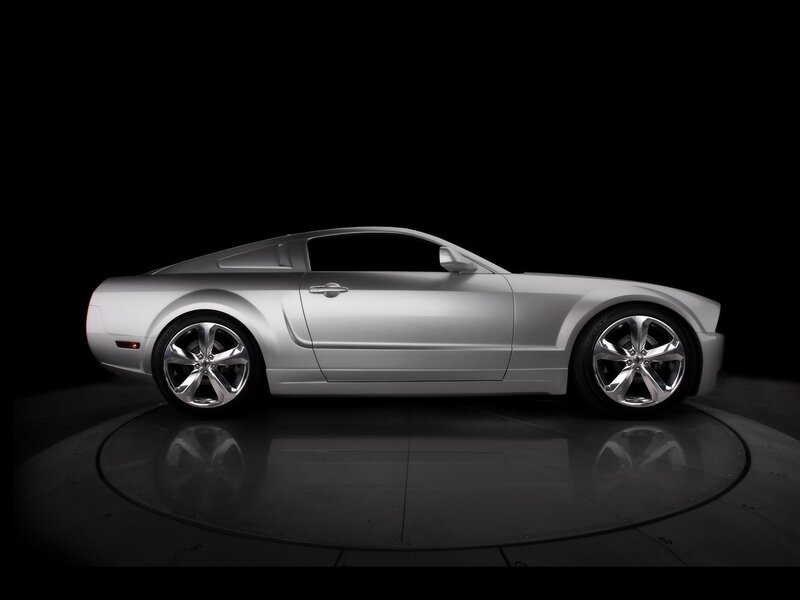 silver sports car on display