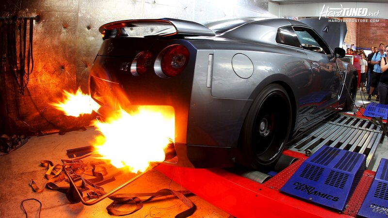 Silver Sports Car on Dyno