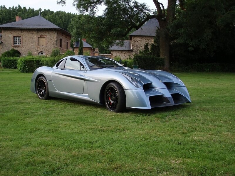 silver sports car on lawn