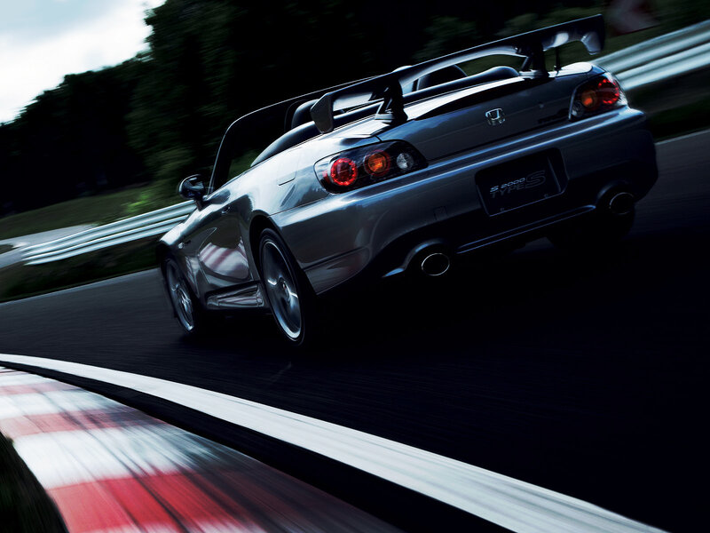 Silver sports car on racetrack