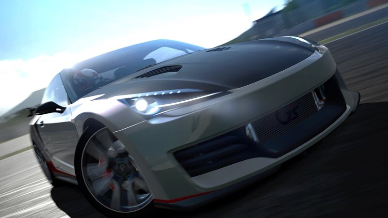silver sports car on racetrack