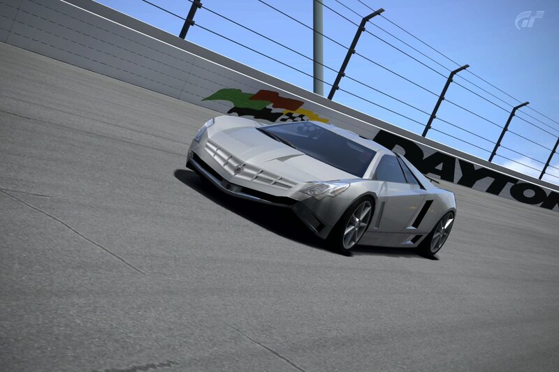 Silver sports car on racetrack