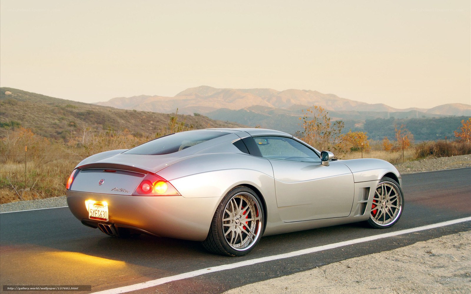 silver sports car on road