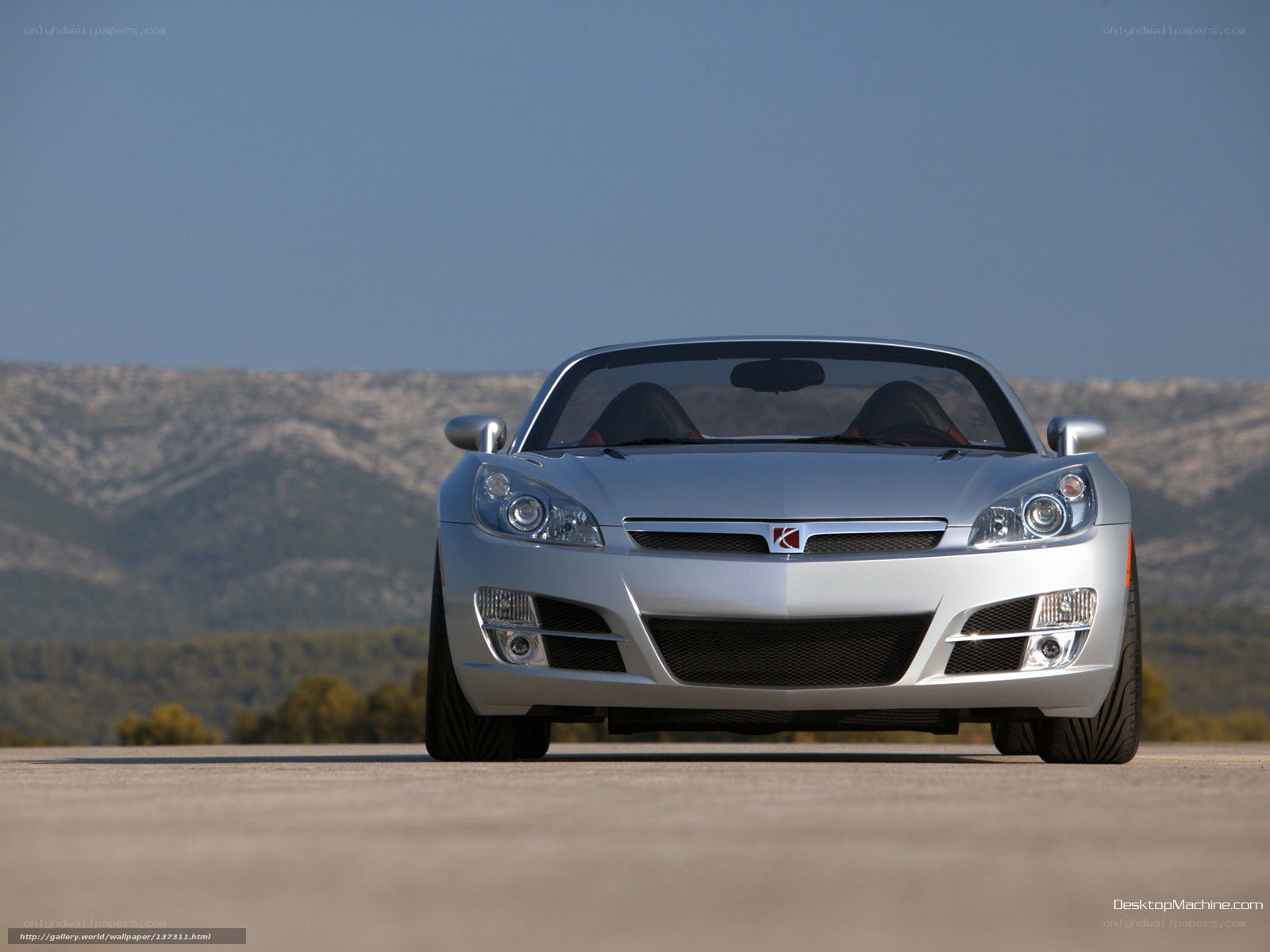 Silver sports car on road
