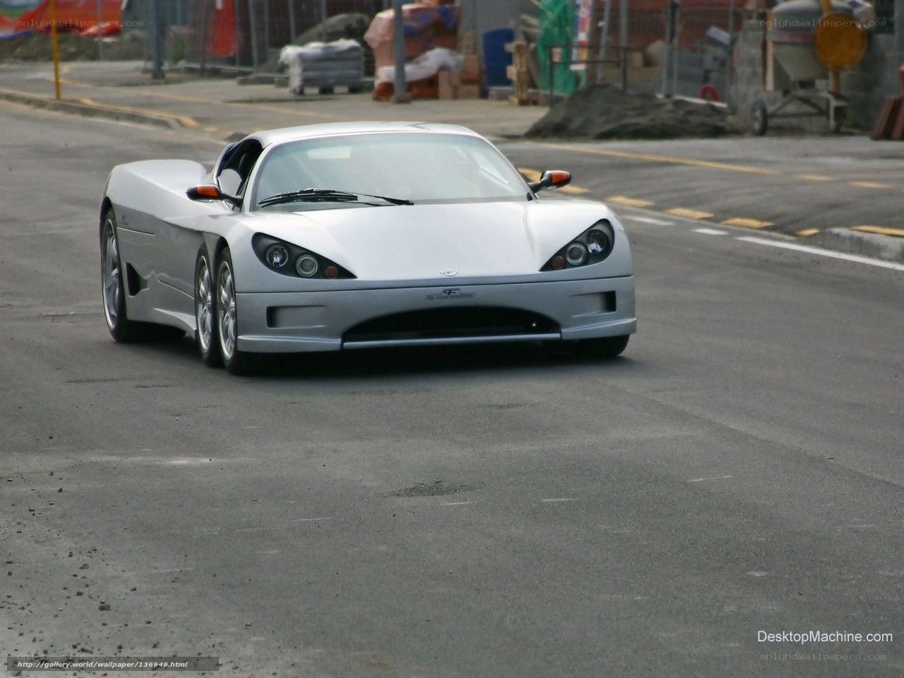 silver sports car on street