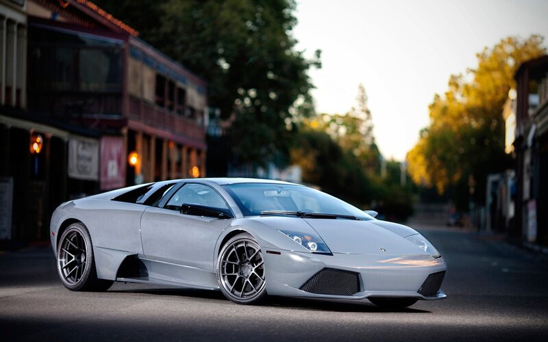 silver sports car on street