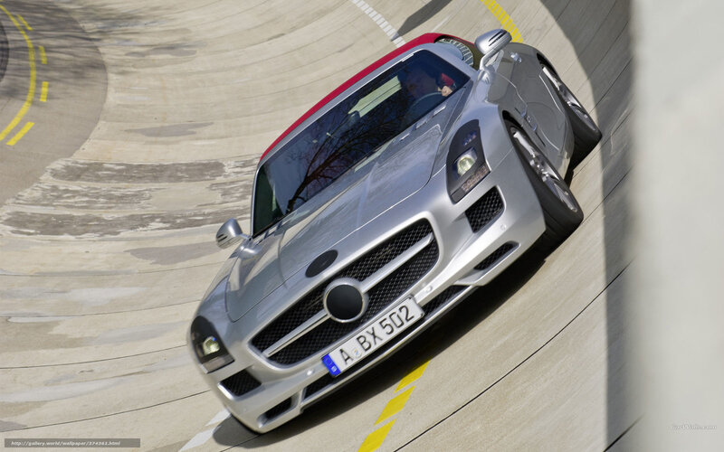 silver sports car on track