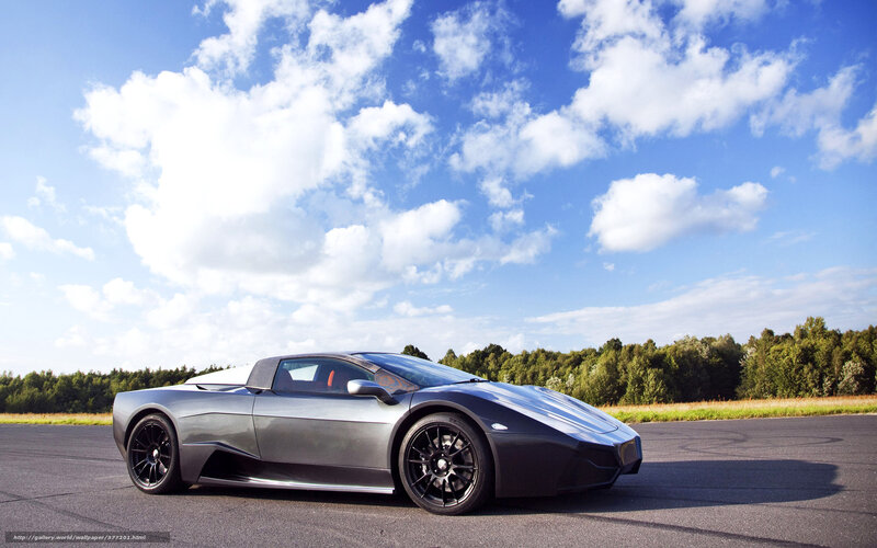 Silver sports car on track