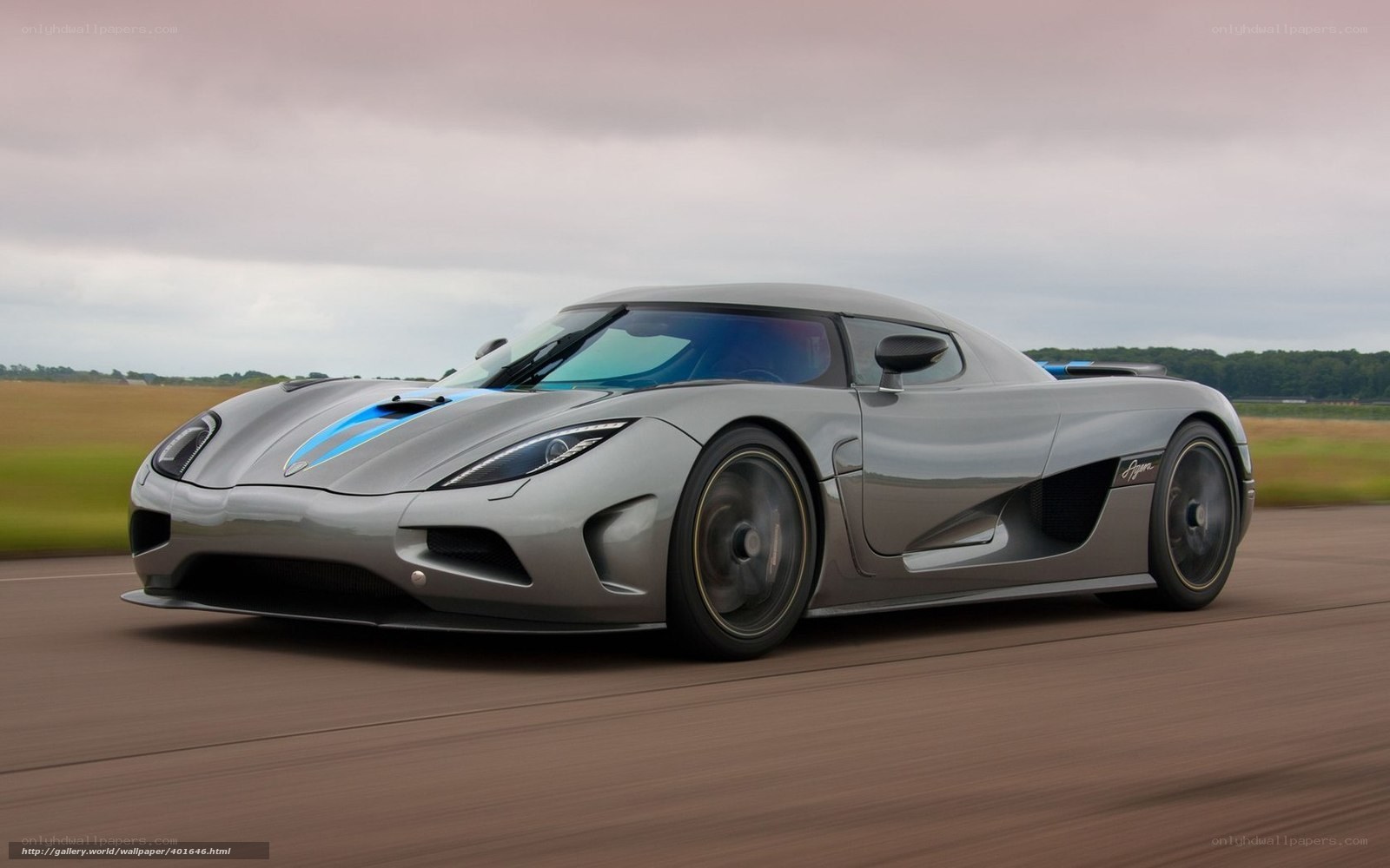 silver sports car on track