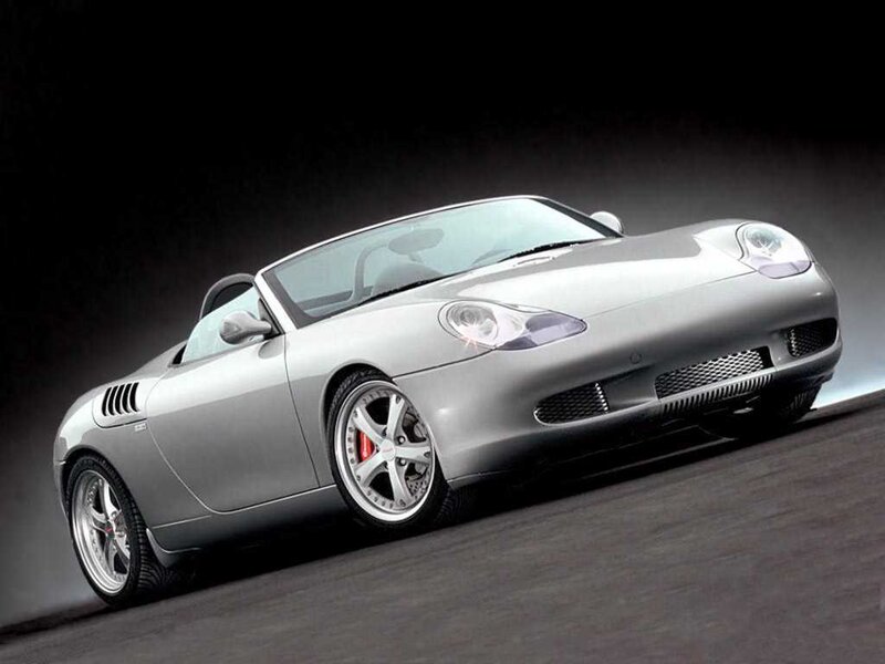 silver sports car on track