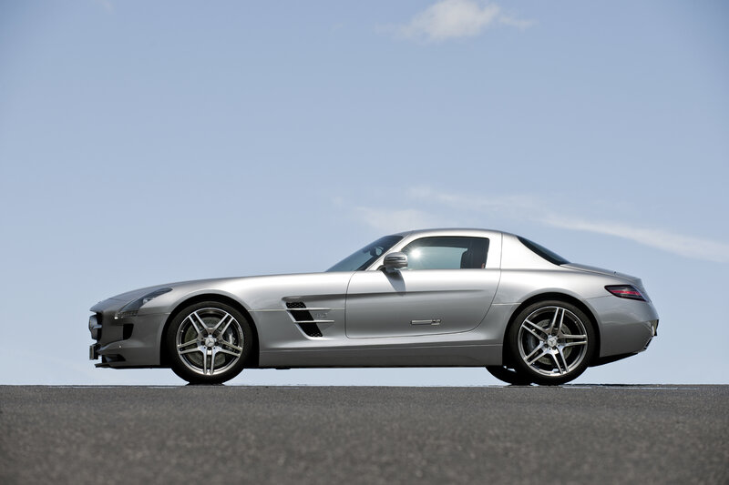 silver sports car on track
