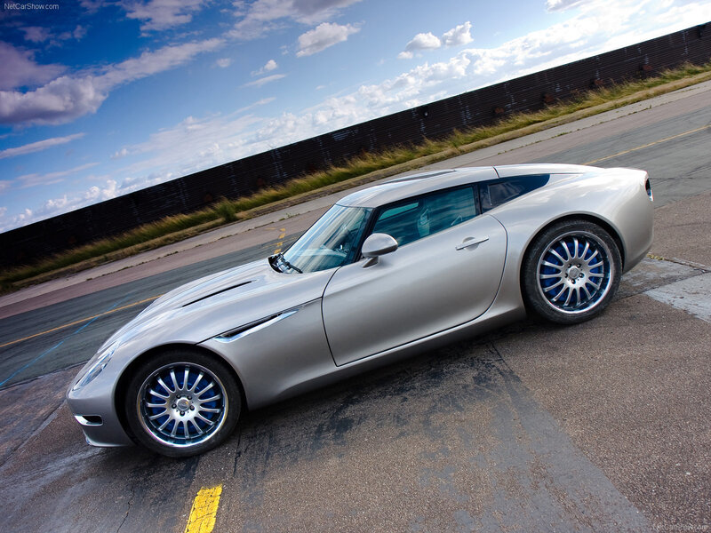 silver sports car on track