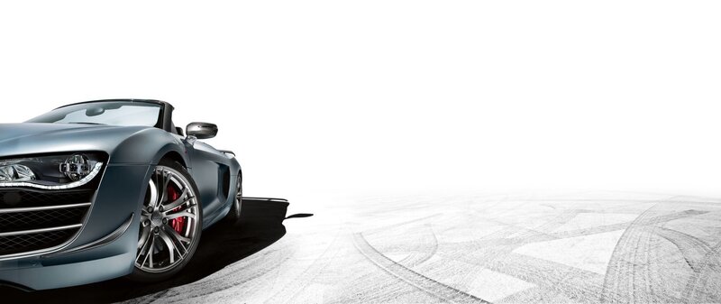 silver sports car on track