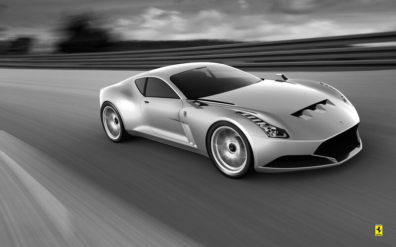 silver sports car on track