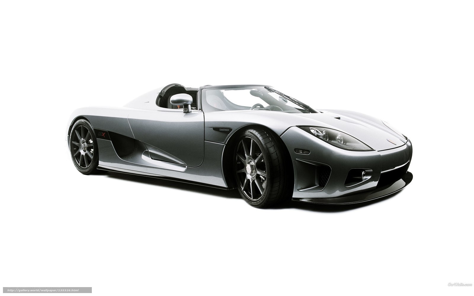 silver sports car on white