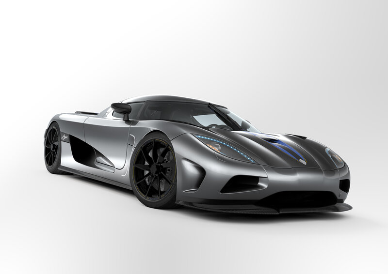silver sports car on white