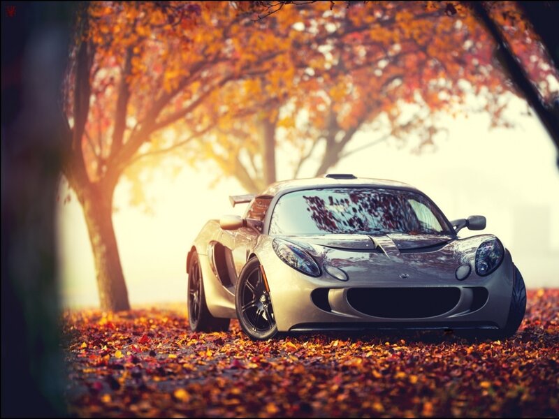 Silver Sports Car — Orange, Serene