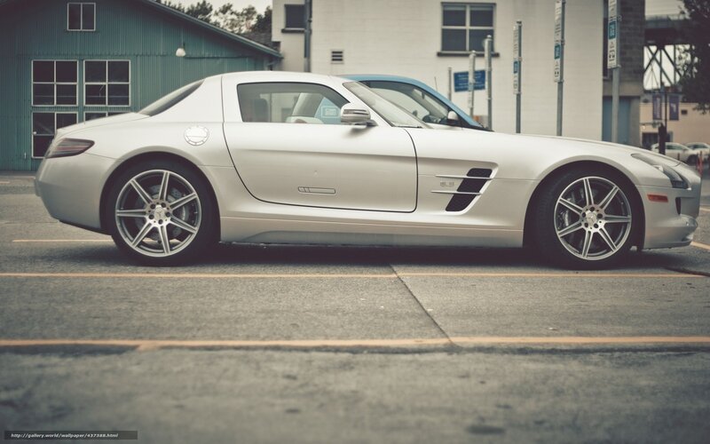 silver sports car parked