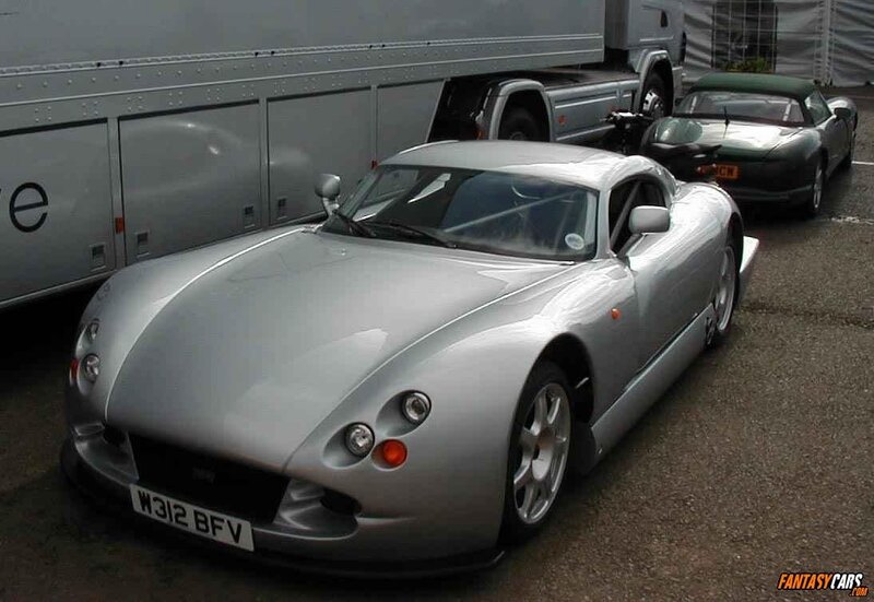 Silver sports car parked