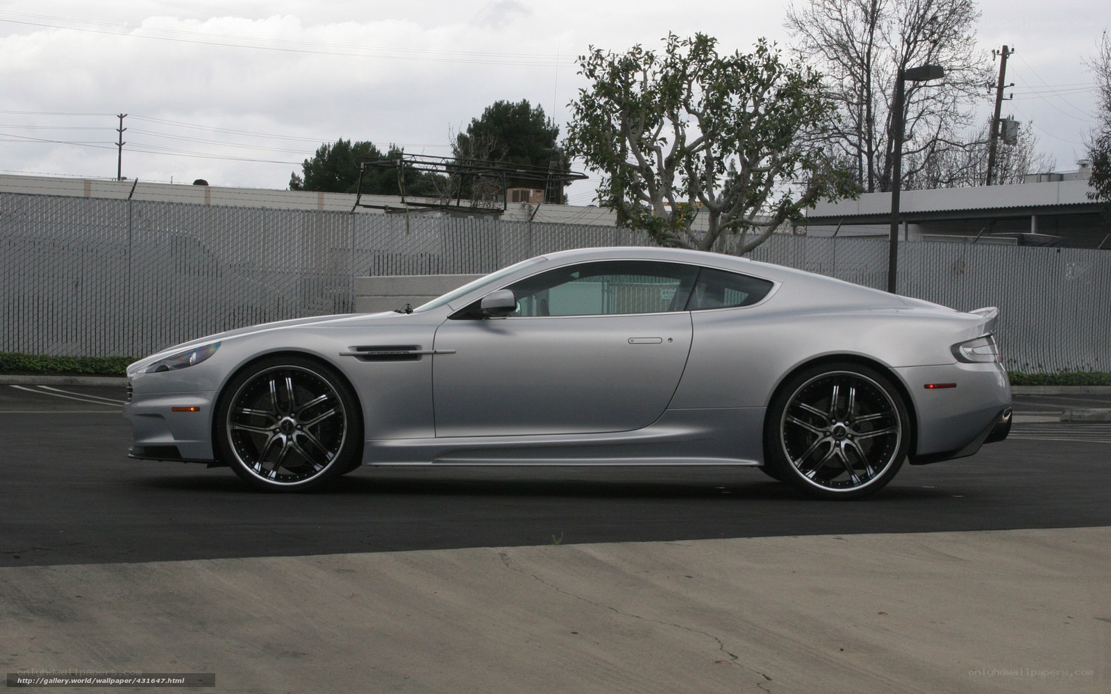 silver sports car parked
