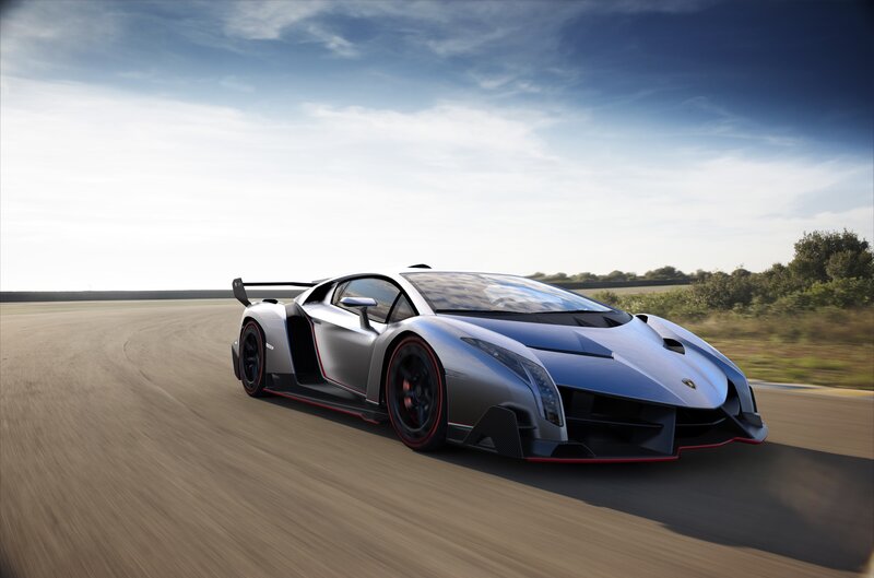 Silver Sports Car — Race Track