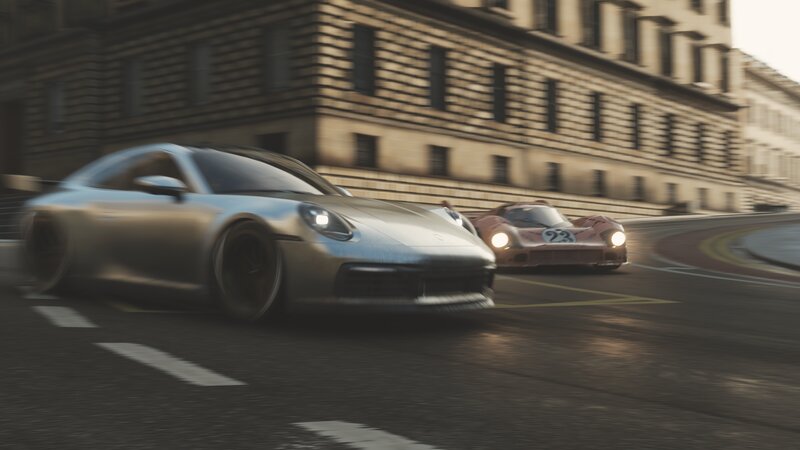 Silver Sports Car Racing — Gray, Dynamic