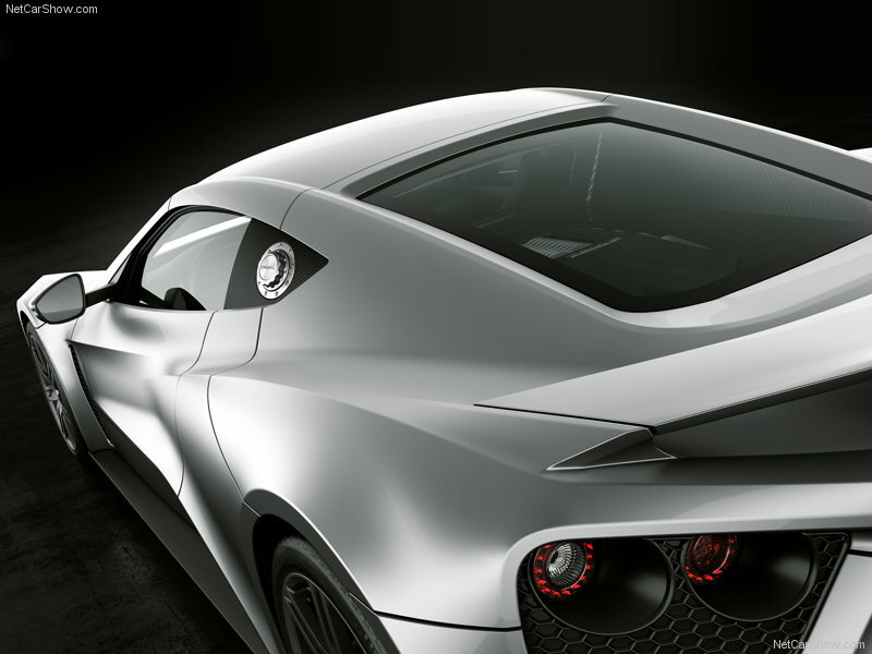 silver sports car rear view