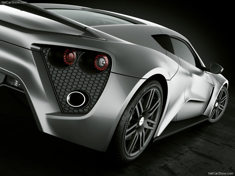 silver sports car rear view