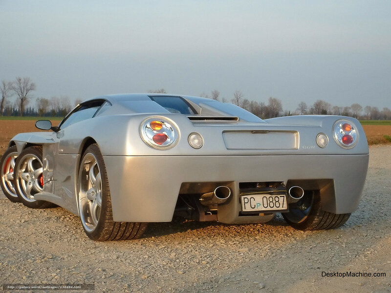 silver sports car rear view