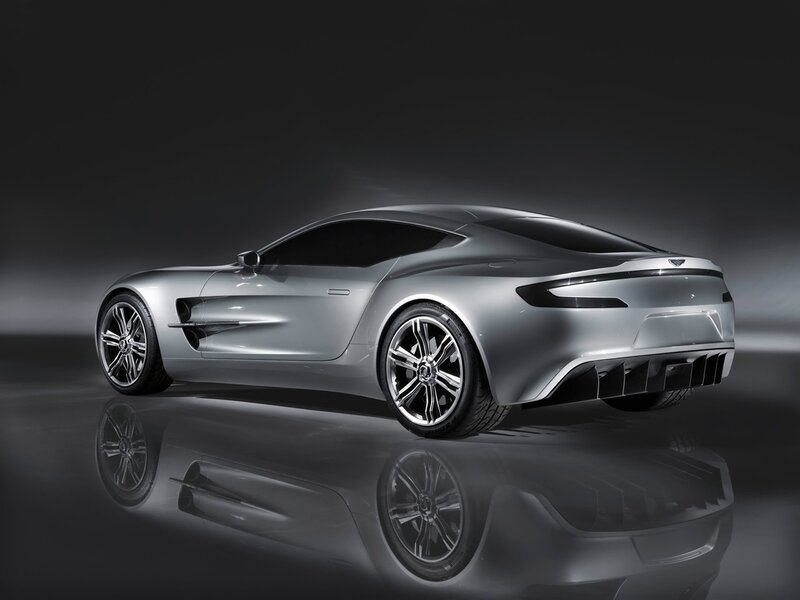 silver sports car rear view