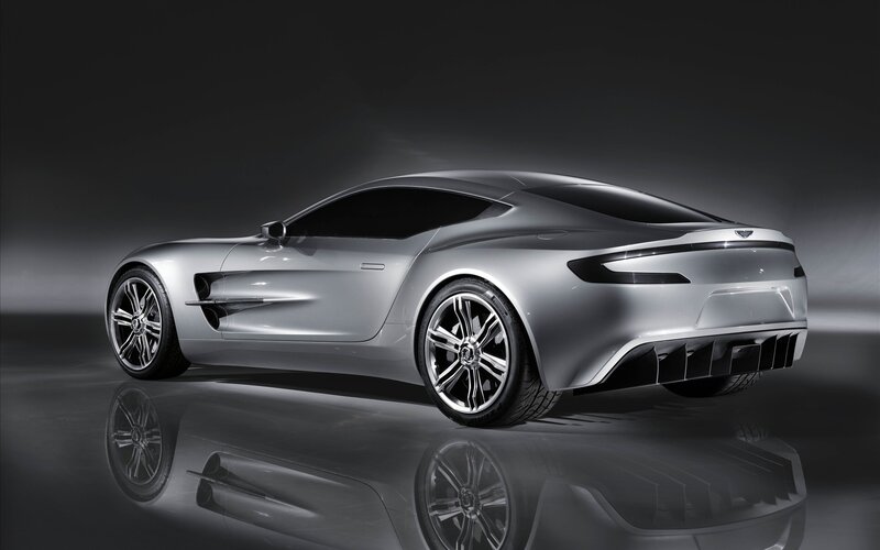 silver sports car rear view
