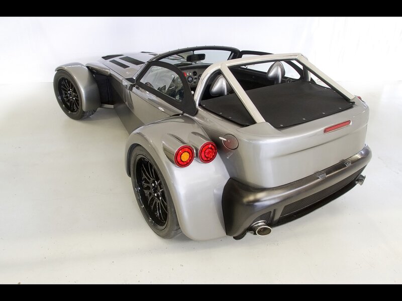 silver sports car rear view