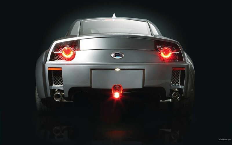 silver sports car rear view