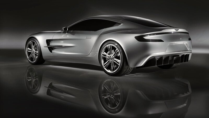 silver sports car rear view