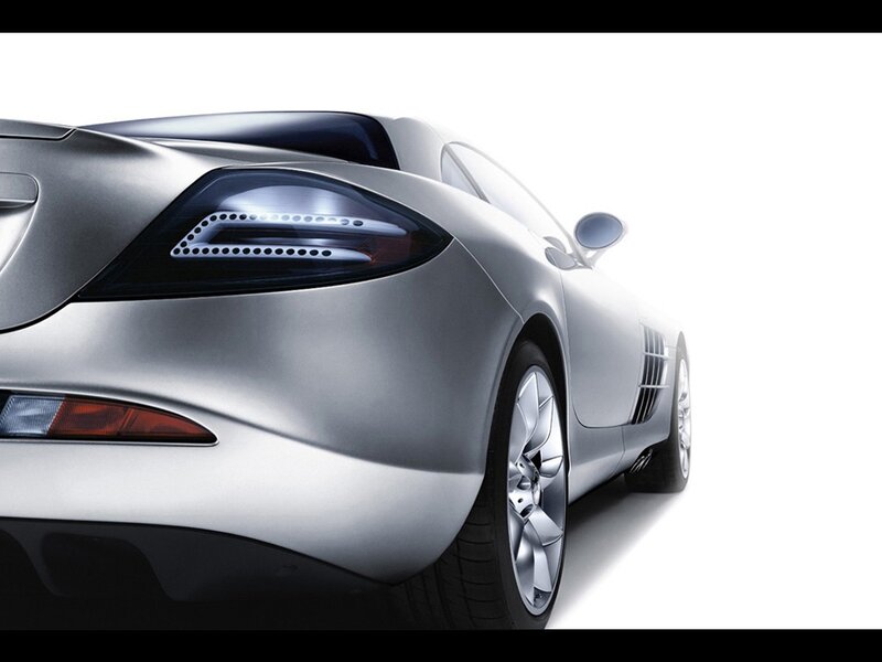 silver sports car rear view