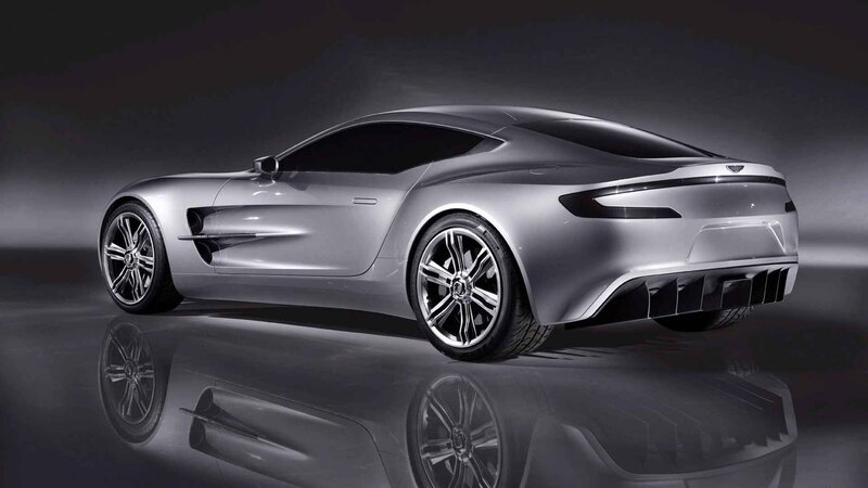 silver sports car rear view