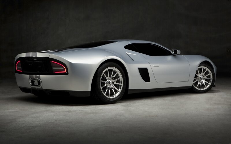 silver sports car rear view