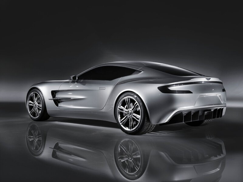 silver sports car rear view