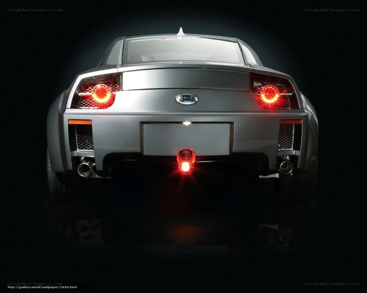 silver sports car rear view