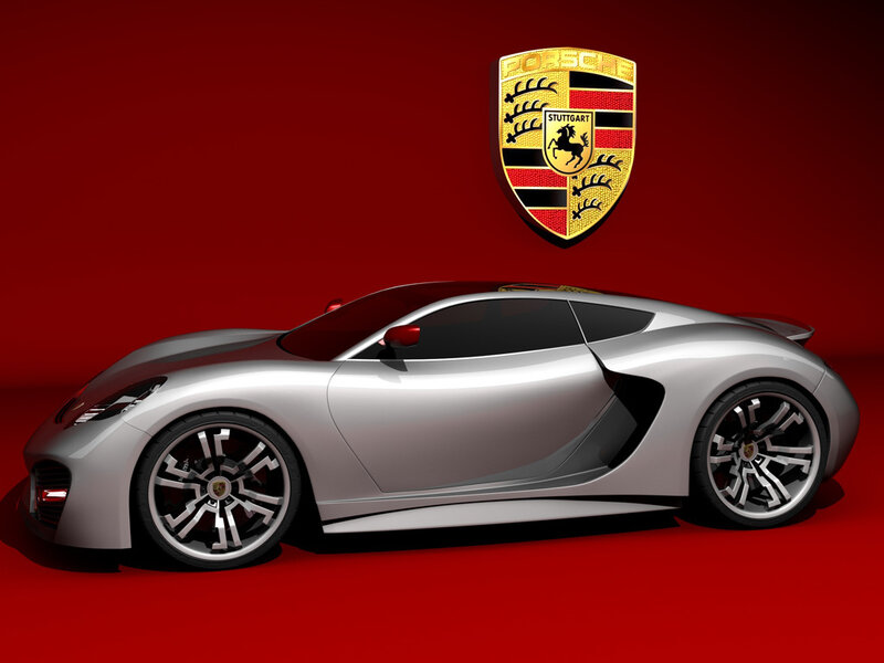 Silver Sports Car — Red, Dramatic, 3d Render
