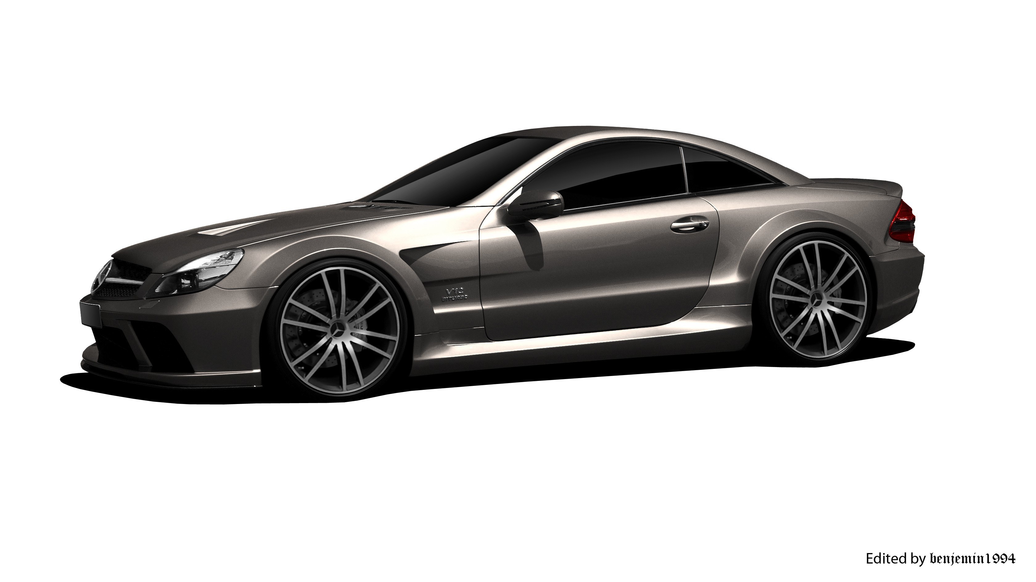 silver sports car render