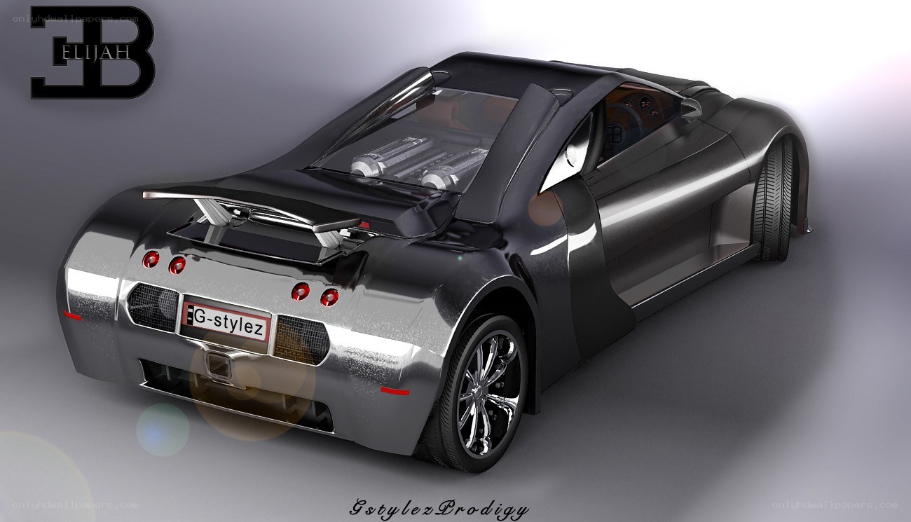 silver sports car render