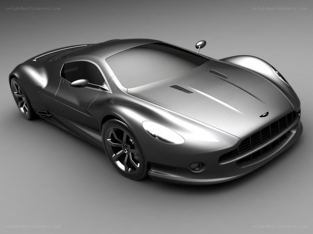 silver sports car render