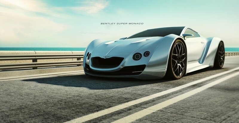 Silver Sports Car — Serene, Afternoon, 3d Render, Road, Ocean