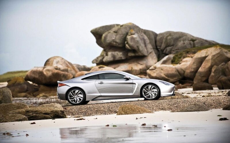Silver Sports Car — Serene, Afternoon, Photograph, Beach