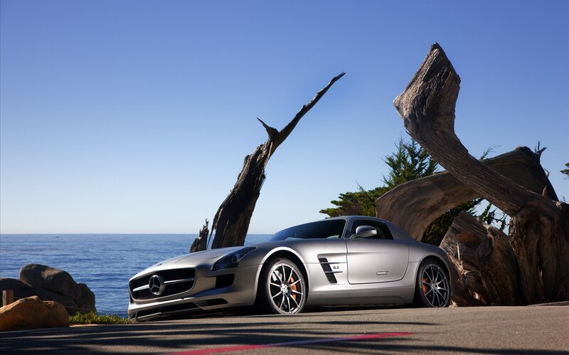 Silver Sports Car — Serene, Afternoon, Photograph, Driftwood
